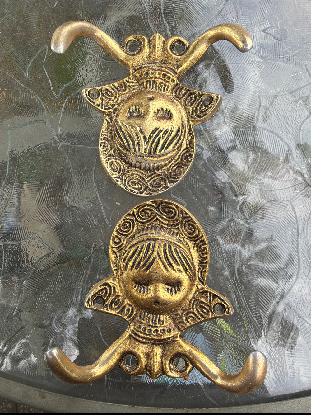 #Brass antique hooks